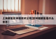 上海赋能区块链技术公司[区块链赋能是什么意思]