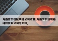 海南省玄机区块链公司收益[海南玄机区块链科技有限公司怎么样]